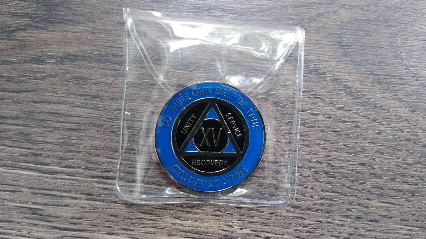 AA mønt 15 år, tri-plate