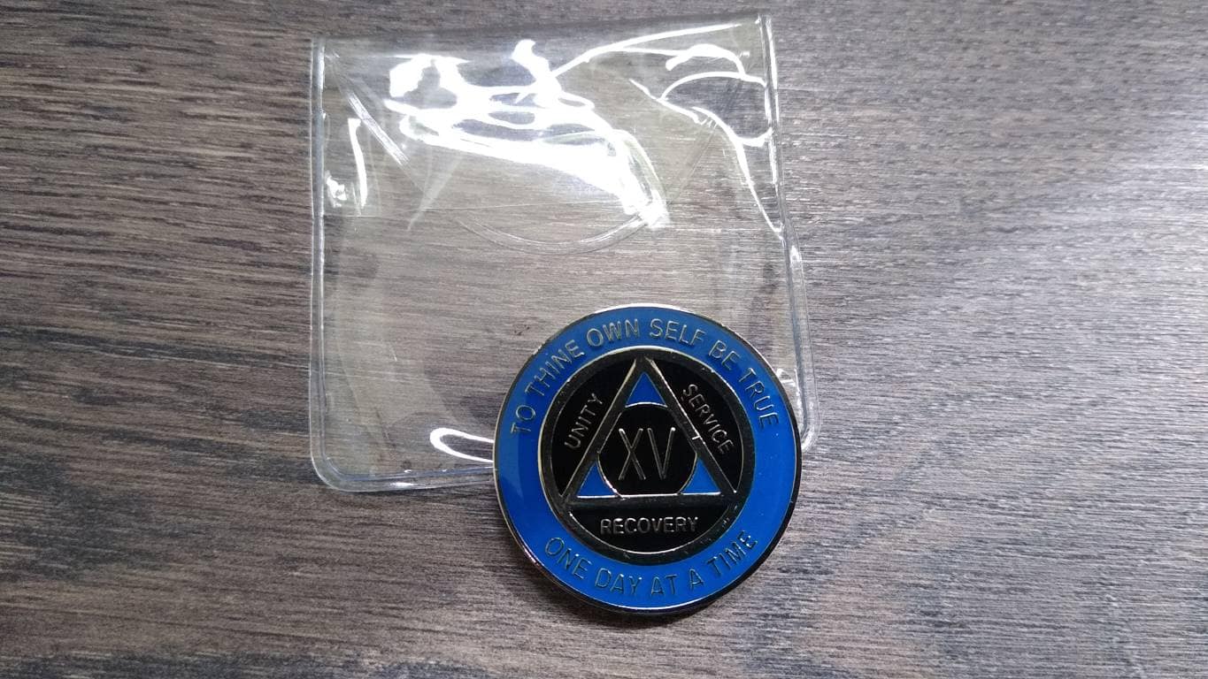 AA mønt 15 år, tri-plate