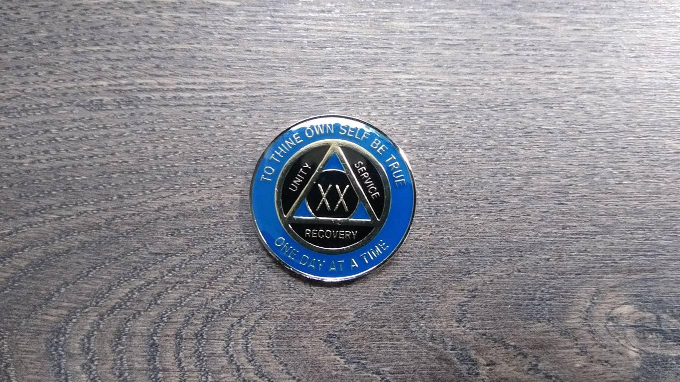 AA mønt 20 år, tri-plate