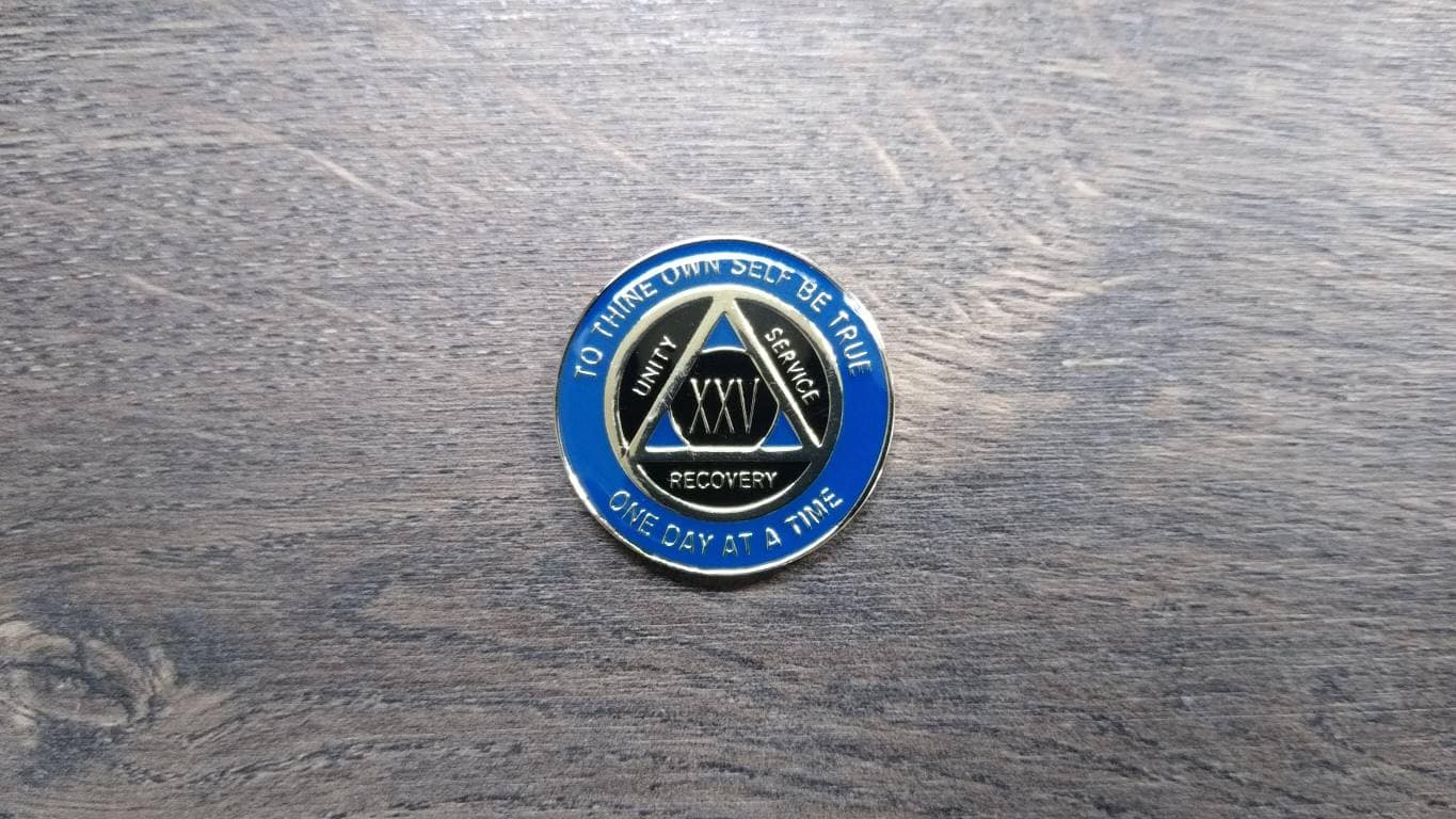 AA mønt 25 år, tri-plate