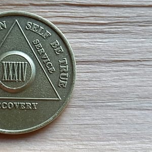 Bronze mønt 34 år