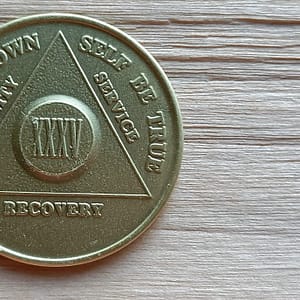 Bronze mønt 35 år