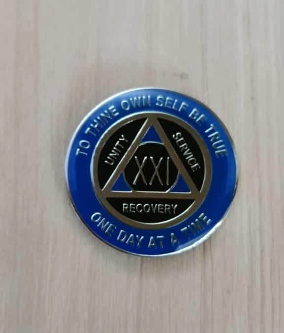 AA mønt 21 år, tri-plate