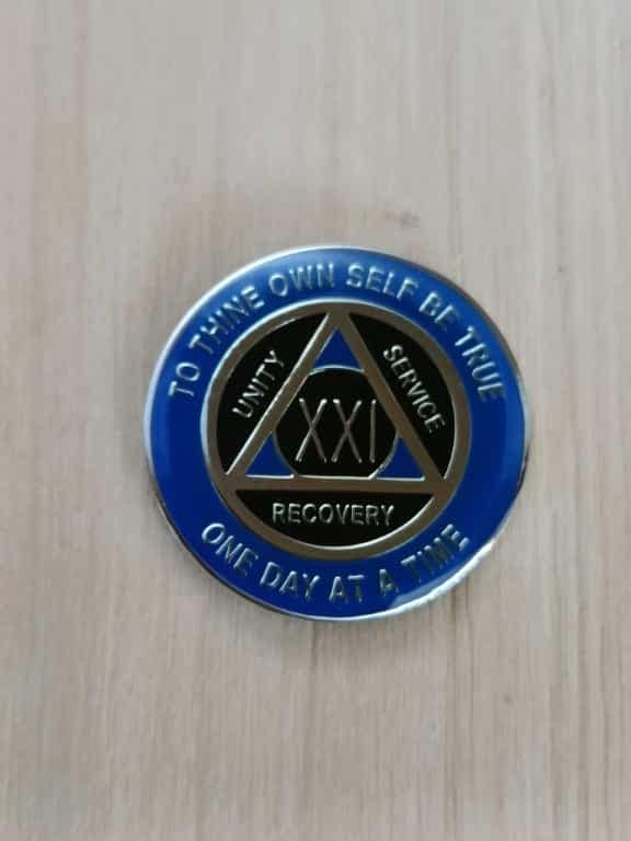 AA mønt 21 år, tri-plate