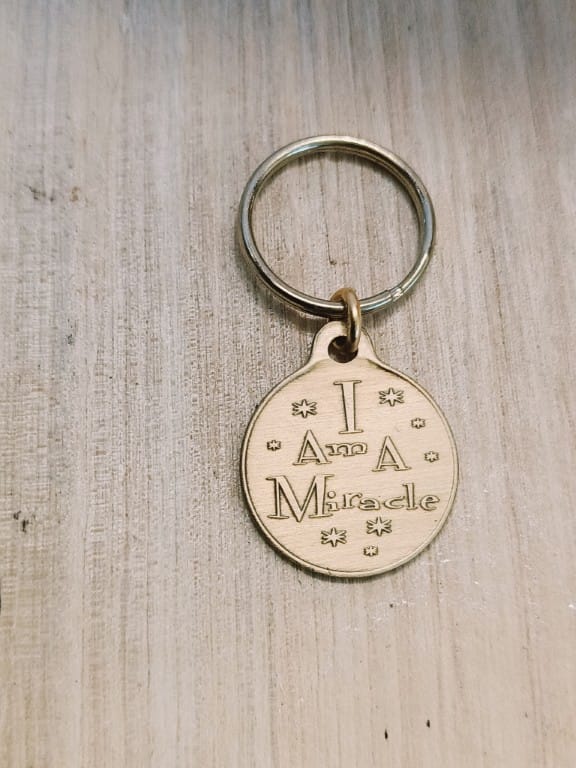 Nøglering “I am a miracle”