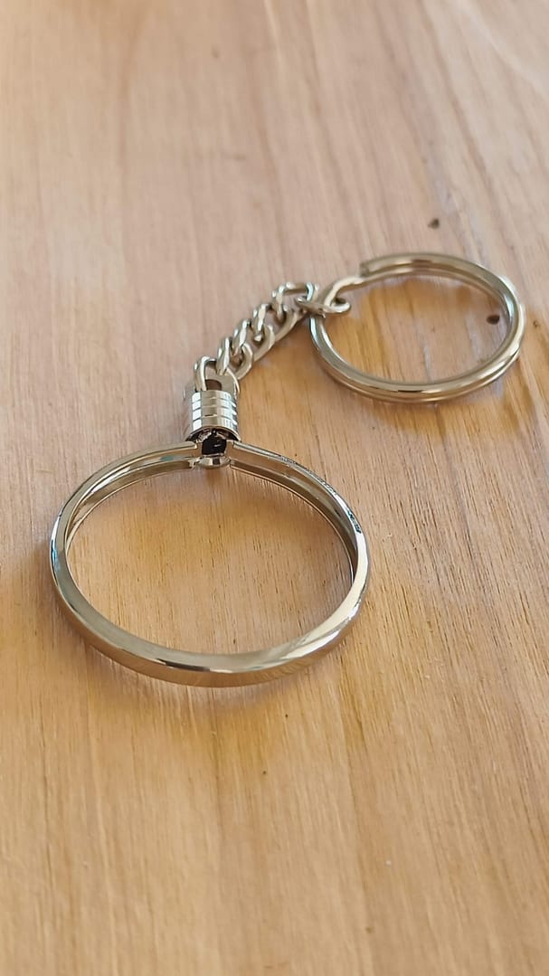 Nøglering smal – møntholder sølv