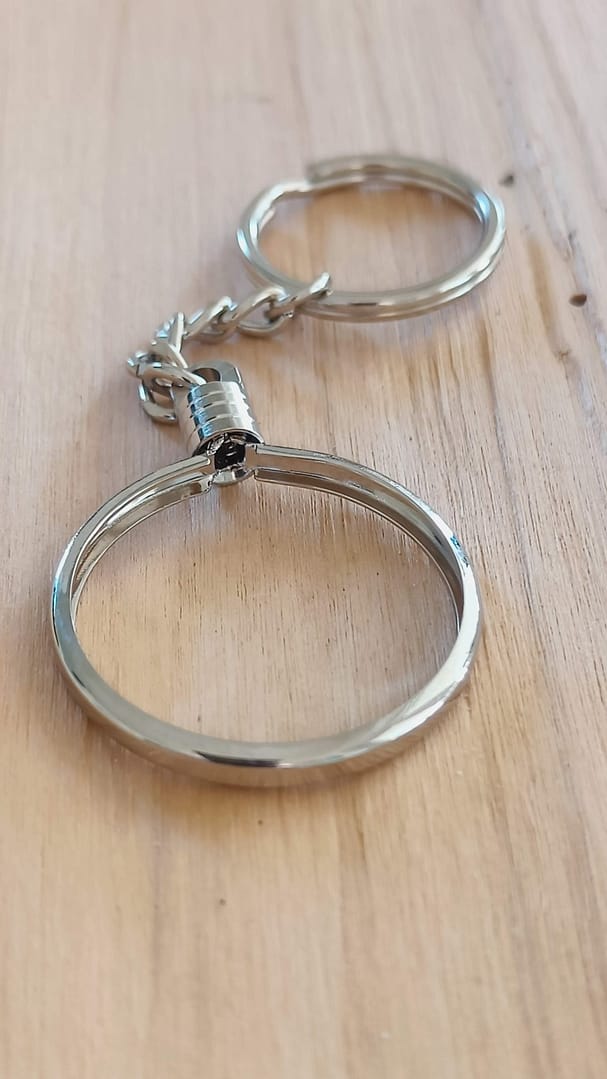 Nøglering smal – møntholder sølv