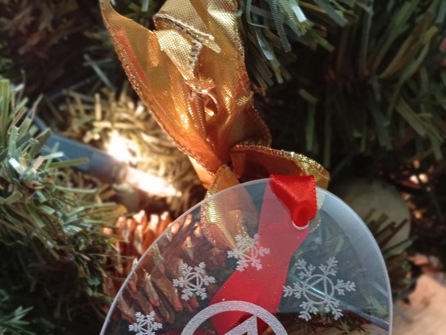 AA Logo Recovery Juleornament – Lasergraveret Glas